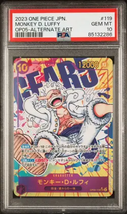 PSA 10 Monkey D. Luffy (Alt Art) OP05-119 SEC - ONE PIECE Japanese 2023 - Image 2
