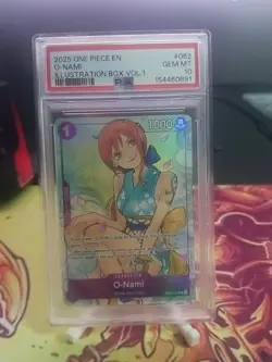 Namco O-Nami Illustration Box Vol.1 OP05-062 One Piece CCG Foil PSA 10 - Image 1