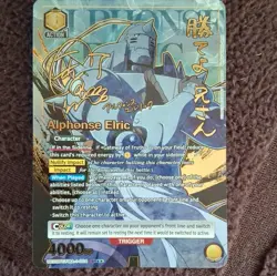 Bandai Union Arena Alphonse Elric UE09BT/FMA-1-004 SR Alt Art Foil Auto - Image 1