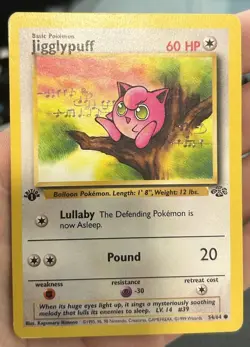 Jigglypuff 54/64 Jungle 1st Edition Common Regular 60 HP Pokemon TCG Card - Image 1
