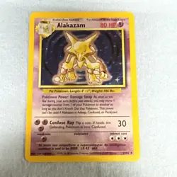 Alakazam Holo Rare Unlimited Card Pokemon TCG Base Set 1/102 - Image 1