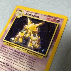 Alakazam Holo Rare Unlimited Card Pokemon TCG Base Set 1/102 - Image 2