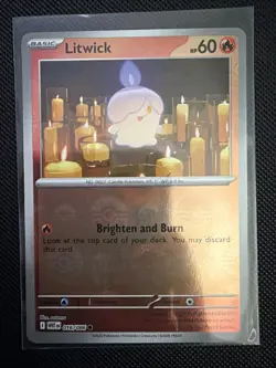 Litwick (Poke Ball Pattern) #16/86 White Flare Near Mint or Better Pokemon Card - Image 1