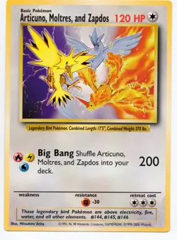 Pokemon Articuno Moltres and Zapdos WB Promo Jumbo Card LP WOTC Vintage - Image 1