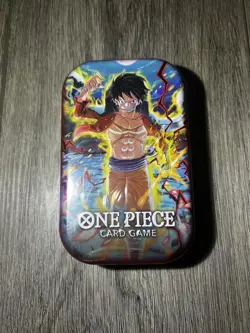 One Piece Card Game Tin Pack Set Vol. 1 - Monkey.D.Luffy TS-01 - New Sealed - Image 1