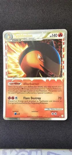 Pokemon Typhlosion TCG Prime Heartgold Soulsilver Holo Card 110/123. Ungraded - Image 1