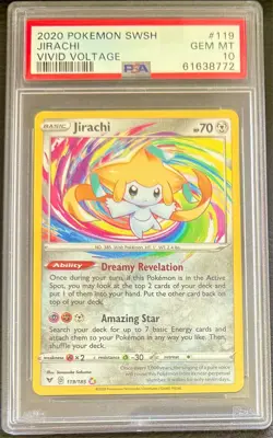 Pokemon TCG Jirachi Vivid Voltage Amazing Rare PSA 10 - Image 1