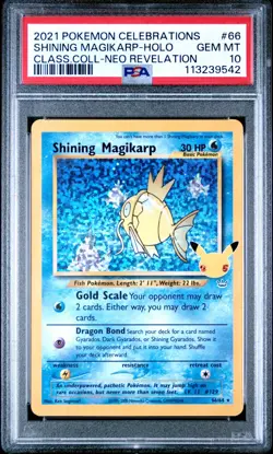 POKEMON SHINING MAGIKARP CELEBRATIONS CLASSIC CARD COLLECTION #66 - PSA GM MT 10 - Image 1