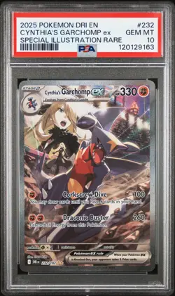2025 Pokemon S&V Destined Rivals #232 SIR Cynthia's Garchomp ex PSA 10 Gem Mint - Image 1