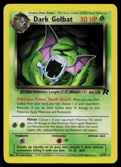Pokemon Card - Dark Golbat Team Rocket 24/82 Rare - Image 1