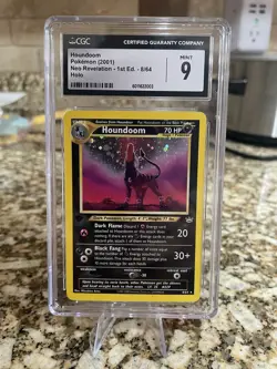 Houndoom 1st Edition Neo Revelation Holo Card 08/64 CGC 9 - Image 1
