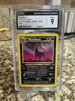 Houndoom 1st Edition Neo Revelation Holo Card 08/64 CGC 9 - Image 4