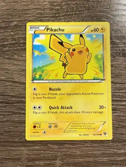 Pikachu 42/146 Cosmos Holo Lego Movie Exclusive 2014 Pokemon XY - Image 1