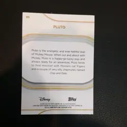 2025 Topps Disney Chrome HYPER PRISM SILVER REFRACTOR Card 95 Pluto Rare - Image 2