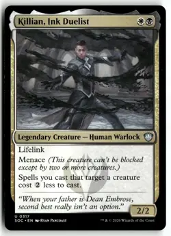 Killian, Ink Duelist 317 SOC UC MTG Commander: Secrets of Strixhaven NM - Image 1