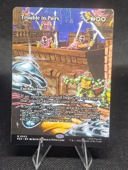 MTG Trouble in Pairs (Borderless) Non-foil M 0003 Teenage Mutant Ninja Turtles - Image 1