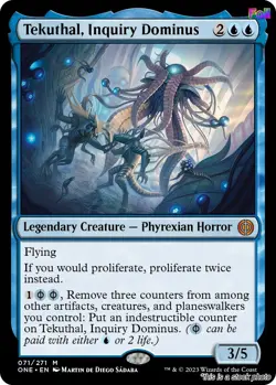 MTG Foil Tekuthal, Inquiry Dominus 71 Phyrexia: All Will Be One NM Magic - Image 1
