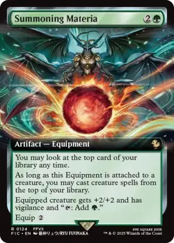Summoning Materia Extended Art - FIC 0124 NM - MTG Magic - Image 1