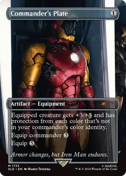 NON-FOIL Commander's Plate #1733 BORDERLESS - Secret Lair Drop Series (SLD) - Image 1