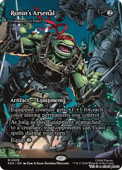 MTG Ronin's Arsenal - Conqueror's Flail (Borderless) 15 Teenage Mutant Ninja ... - Image 1