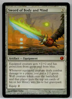 Sword of Body and Mind #208 Scars of Mirrodin Lightly played W/Tracking - Image 1