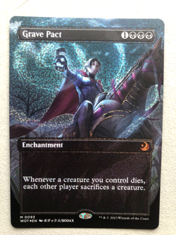Mtg Carte Magic Wilds of Eldraine Grave Pact Anime Confetti FOIL English 093 NM - Image 1