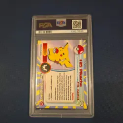 1999 Topps Pokemon TV #25 Pikachu Sitting Black Logo PSA 8 Rare Vintage - Image 2