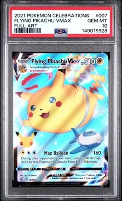 FLYING PIKACHU VMAX #007 PSA 10 • 2021 POKEMON CELEBRATIONS FULL ART - Image 1