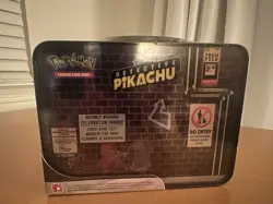 Pokemon TCG Detective Pikachu Collector's Treasure Chest Tin Lunch Box Sealed - Image 4