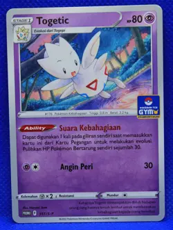 Pokemon Promo Stamped Gym Indonesian Indonesien 2022 Togetic 317/S-P - Image 1