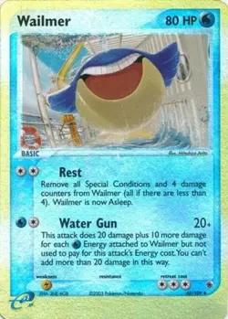 Heavily Played Wailmer - 48/109 - Uncommon - Reverse Holo Pokemon Ruby & Sapphir - Image 1