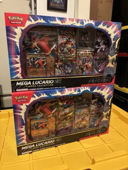 Pokemon TCG Mega Lucario EX Figure Collection lot of 2 - Factory Sealed Box - Image 1