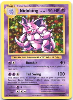 Nidoking 45/108 Holo Rare Evolutions Pokemon Holo Moderately Played - Image 1