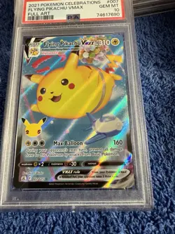 2021 POKEMON CELEBRATIONS #007 FULL ART/FLYING PIKACHU VMAX PSA 10 - Image 2