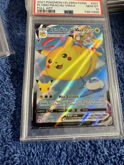 2021 POKEMON CELEBRATIONS #007 FULL ART/FLYING PIKACHU VMAX PSA 10 - Image 3