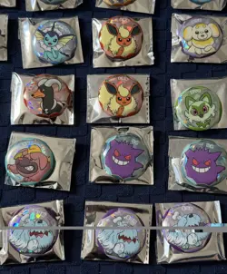 Pokemon Tcg Gem Pack Badge Set Badges Bundle Of 28 Including Umbreon & Gengar - Image 4