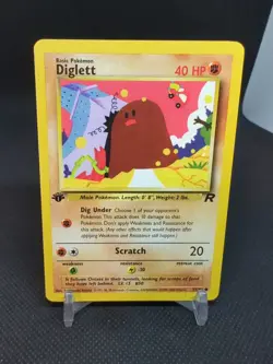 2000 Pokemon Team Rocket 1st Edition 52/82 Diglett - Image 1