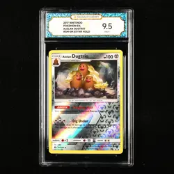 TQG 9.5 MINT+ 2017 Pokemon ENG Alolan Dugtrio #SM-SM 87/149 Holo - Image 1