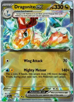 Dragonite ex Double Rare 159/197 Obsidian Flames Near Mint - Image 1