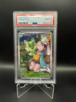 2025 POKEMON SIMPLIFIED CHINESE CBB1 C-GEM PACK VOL 1 #09 SPRIGATITO PSA 10 - Image 1