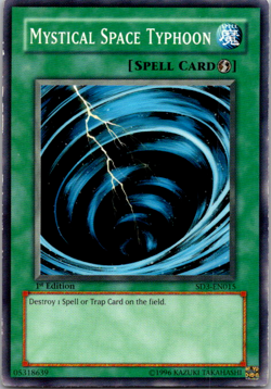 Mystical Space Typhoon - SD3-EN015 - Common - 1st Edition Yugioh - Image 1