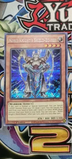 1x Noble Knight's Shield-Bearer BROL-EN017 Secret Rare Yugioh TCG LP or Better - Image 1