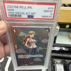 Bandai One Piece CCG Nami OP05 SP #016 Japanese Holo Alt Art PSA 10 - Image 3