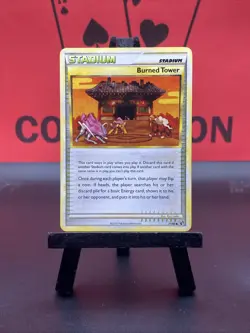 Burned Tower 71/90 Undaunted Regular Uncommon Trainer Pokemon TCG 2010 MP - Image 2