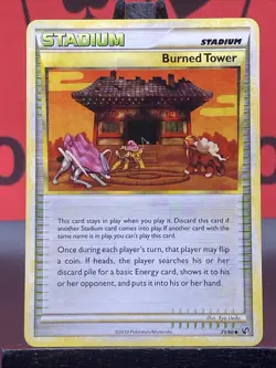 Burned Tower 71/90 Undaunted Regular Uncommon Trainer Pokemon TCG 2010 MP - Image 3