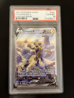 2021 Pokemon Chilling Reign Zeraora V Full Alternate Alt Art #166/198 PSA 10 - Image 1