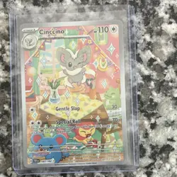Pokemon Cinccino SV05 Temporal Forces Illustration Rare Holo 183/162 110 HP Card - Image 1