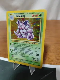 Pokemon TCG Nidoking Base Set Holo Unlimited Rare Card 11/102 LP Vintage WOTC - Image 2
