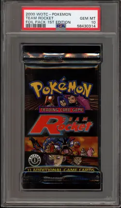 Pokemon Team Rocket 1st Edition Authentic Sealed Booster Pack PSA 10 Gem Mint - Image 1