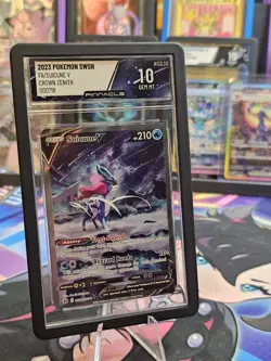 2023 POKEMON SWORD & SHIELD CROWN ZENITH #GG38 FULL ART/SUICUNE V PINNACLE 10 - Image 1